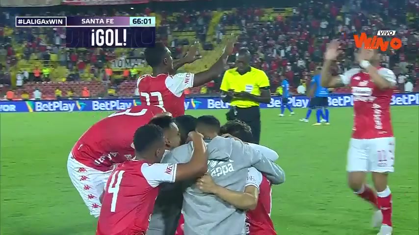 COL D1 Independiente Santa Fe Vs Aguilas Doradas 66 phút Vào, ghi bàn 2:0