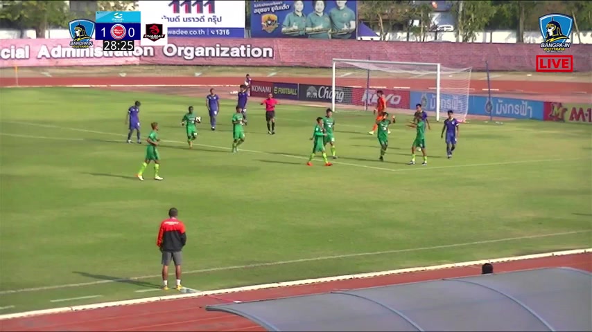 1500 Ayutthaya FC Vs Chainat United 28 skor gol , skor 1:1