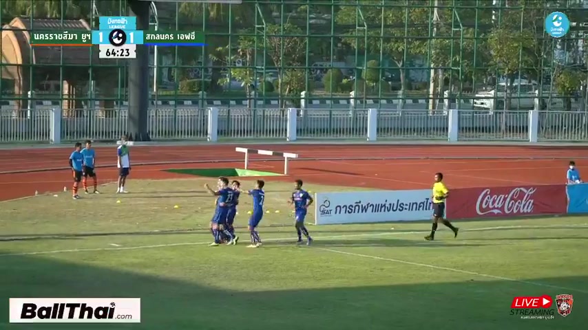 1500 Nakhon Ratchasima United FC Vs Sakon Nakhon FC 64 skor gol , skor 1:2