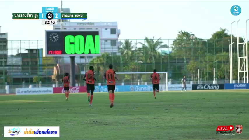 1500 Nakhon Ratchasima United FC Vs Sakon Nakhon FC 83 skor gol , skor 2:2