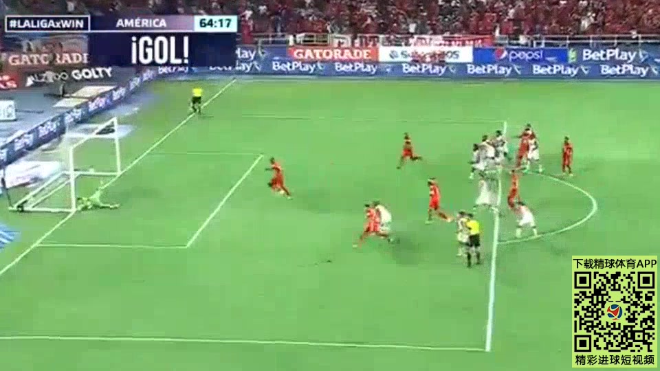 COL D1 America de Cali Vs Independiente Santa Fe 65 phút Gustavo Adrian Ramos VasquezVào, ghi bàn 1:2