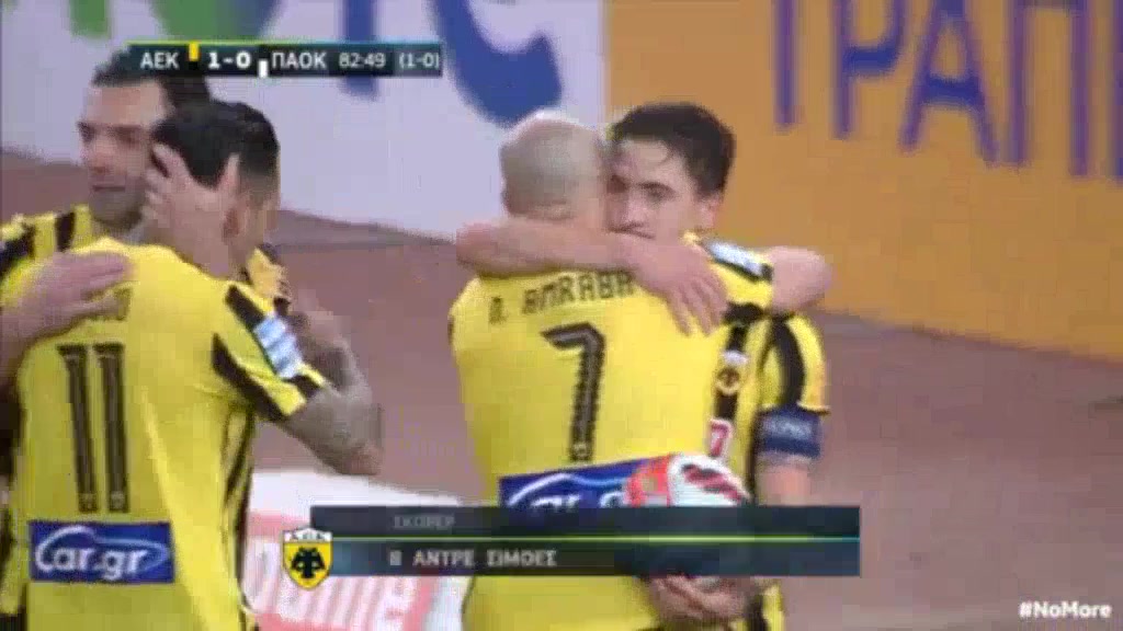 GRE Cup AEK Athens Vs PAOK Saloniki  Goal in 82 min, Score 1:0