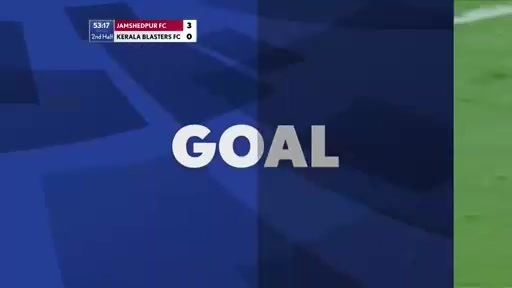 ISL Jamshedpur FC Vs Kerala Blasters FC Daniel Chima Chukwu Goal in 53 min, Score 3:0