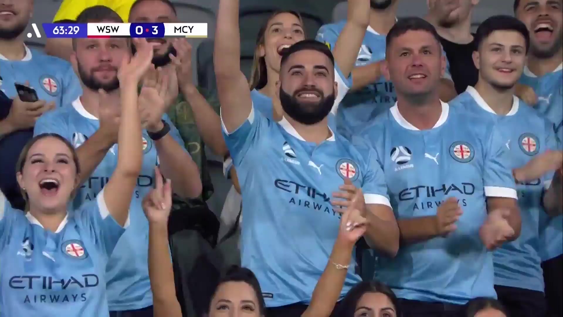 AUS D1 Western Sydney Vs Melbourne City Florin Berenguer Goal in 63 min, Score 0:3