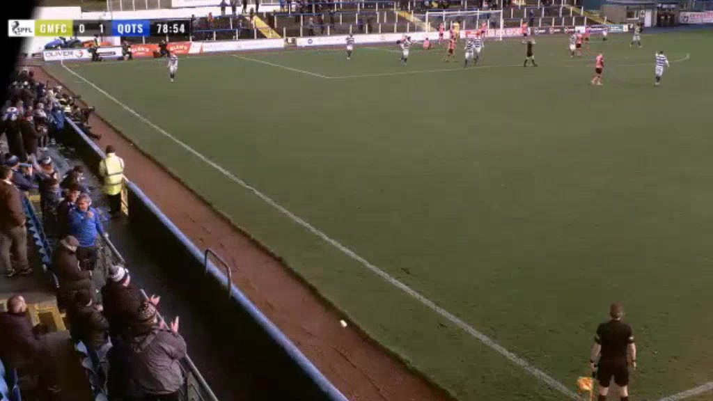 SCO CH Greenock Morton Vs Queen of South Gavin Reilly Goal in 80 min, Score 1:1