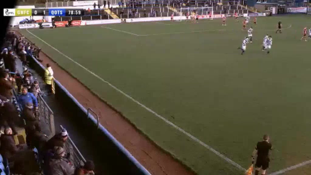 SCO CH Greenock Morton Vs Queen of South Cameron Blues Goal in 81 min, Score 1:1