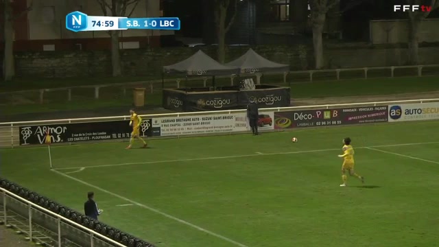 FRA D3 Stade Briochin Vs Chateauroux 75 phút Valentin LavigneVào, ghi bàn 2:0