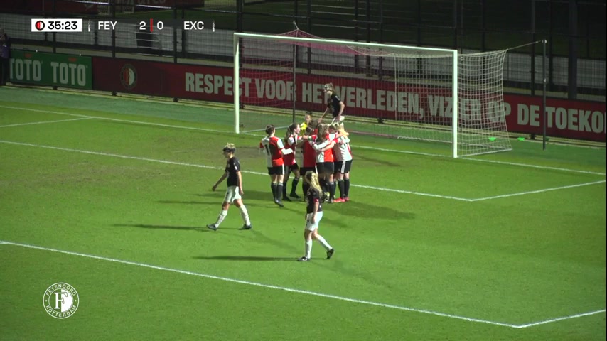 HOL WD1 Feyenoord Rotterdam (W) Vs Excelsior Barendrecht (w) Maxime Bennink Goal in 36 min, Score 2:0
