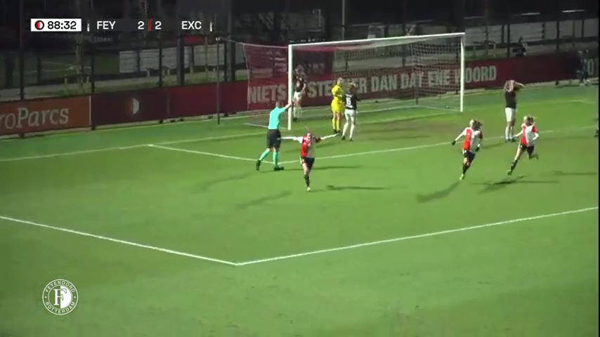 HOL WD1 Feyenoord Rotterdam (W) Vs Excelsior Barendrecht (w)  Goal in 89 min, Score 3:2