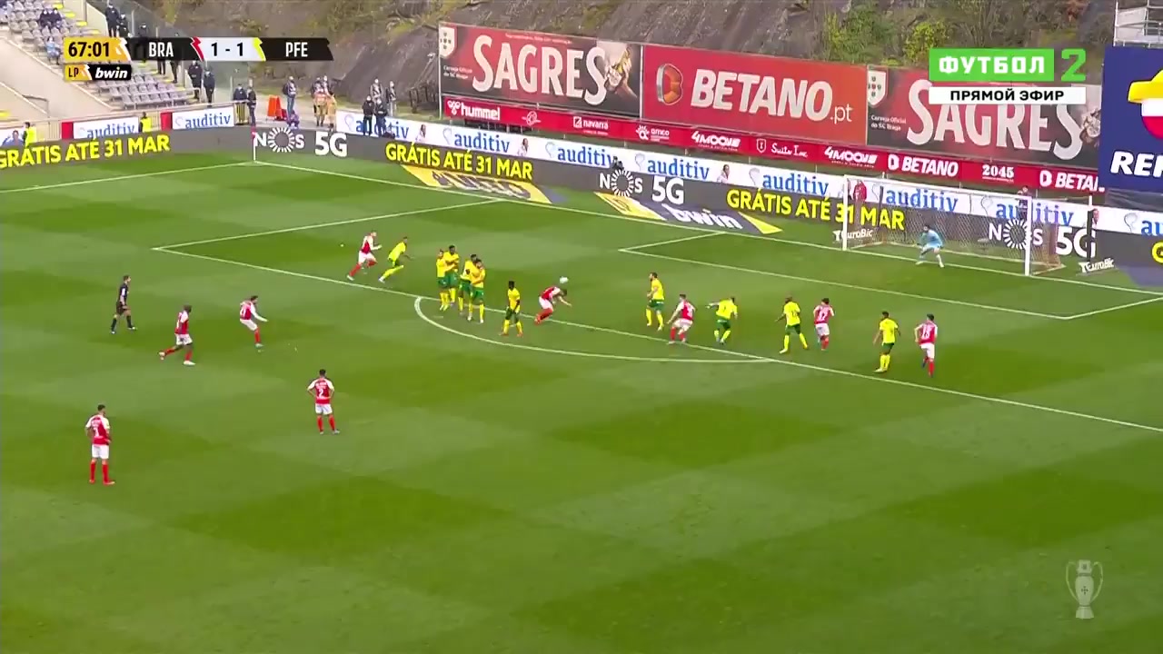 POR D1 Sporting Braga Vs Pacos de Ferreira 70 phút Ricardo Jorge Luz HortaVào, ghi bàn 1:1