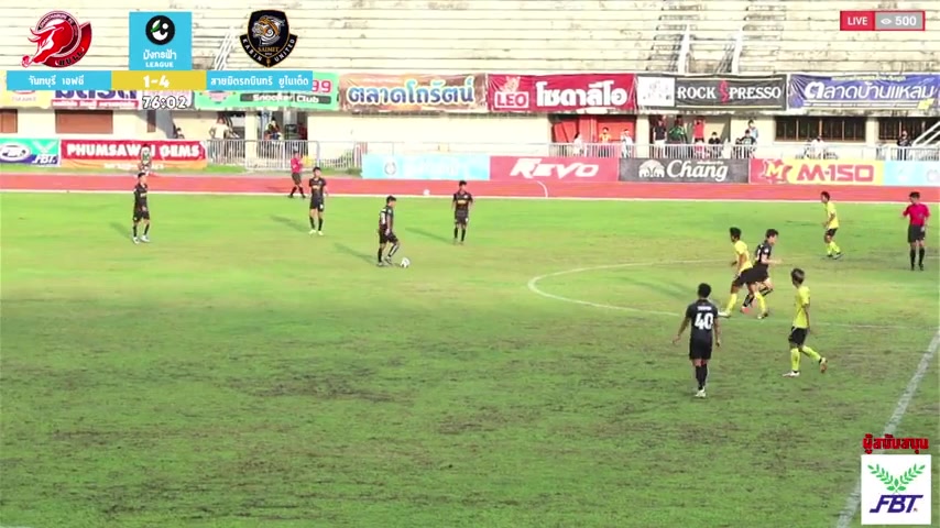 THA L3 Chanthaburi FC Vs Kabin United  Goal in 77 min, Score 1:4