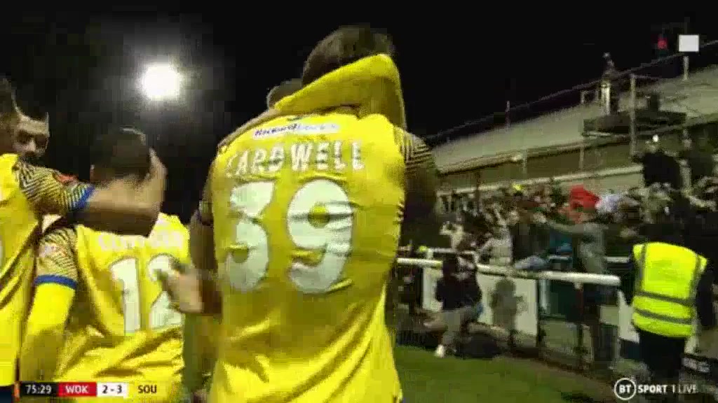 ENG Conf Woking Vs Southend United Harry Cardwell Goal in 75 min, Score 2:3