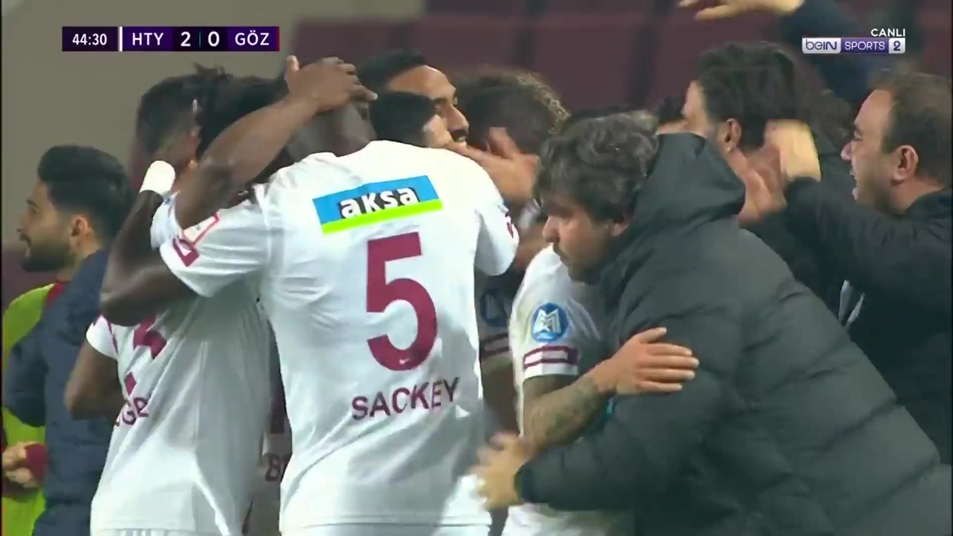 TUR D1 Hatayspor Vs Goztepe Ayoub El Kaabi Goal in 44 min, Score 2:0