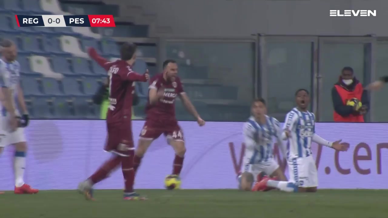 ITA C1 A.C. Reggiana 1919 Vs Pescara Zamparo Goal in 8 min, Score 1:0