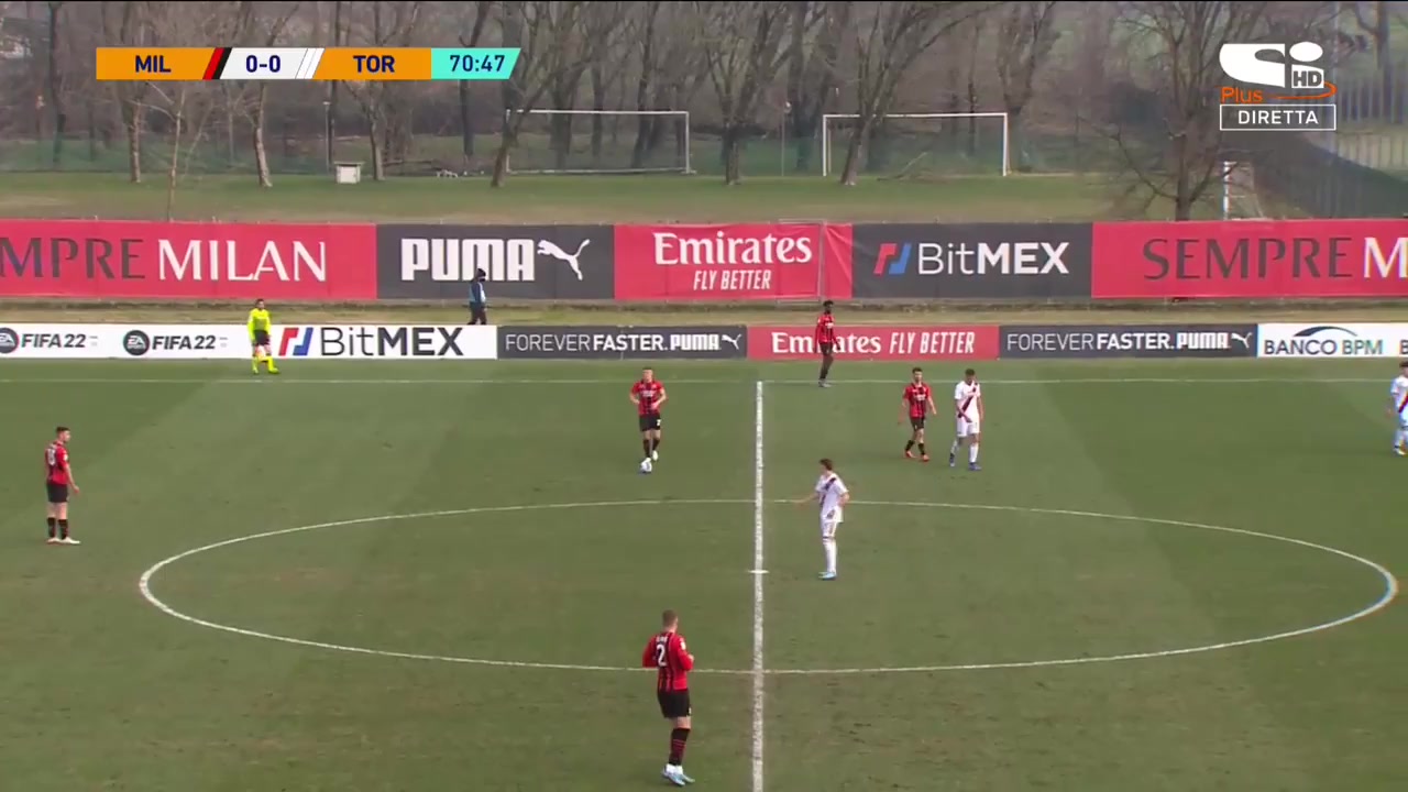 ITA YTHL AC Milan U20 Vs Torino U20  Goal in 72 min, Score 1:0