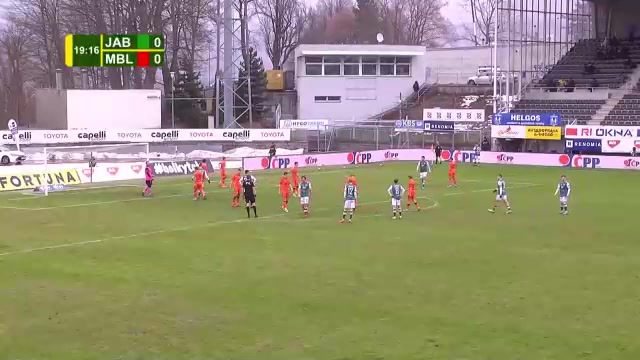 CZEC Baumit Jablonec Vs Mlada Boleslav Jakub Povazanec Goal in 19 min, Score 1:0