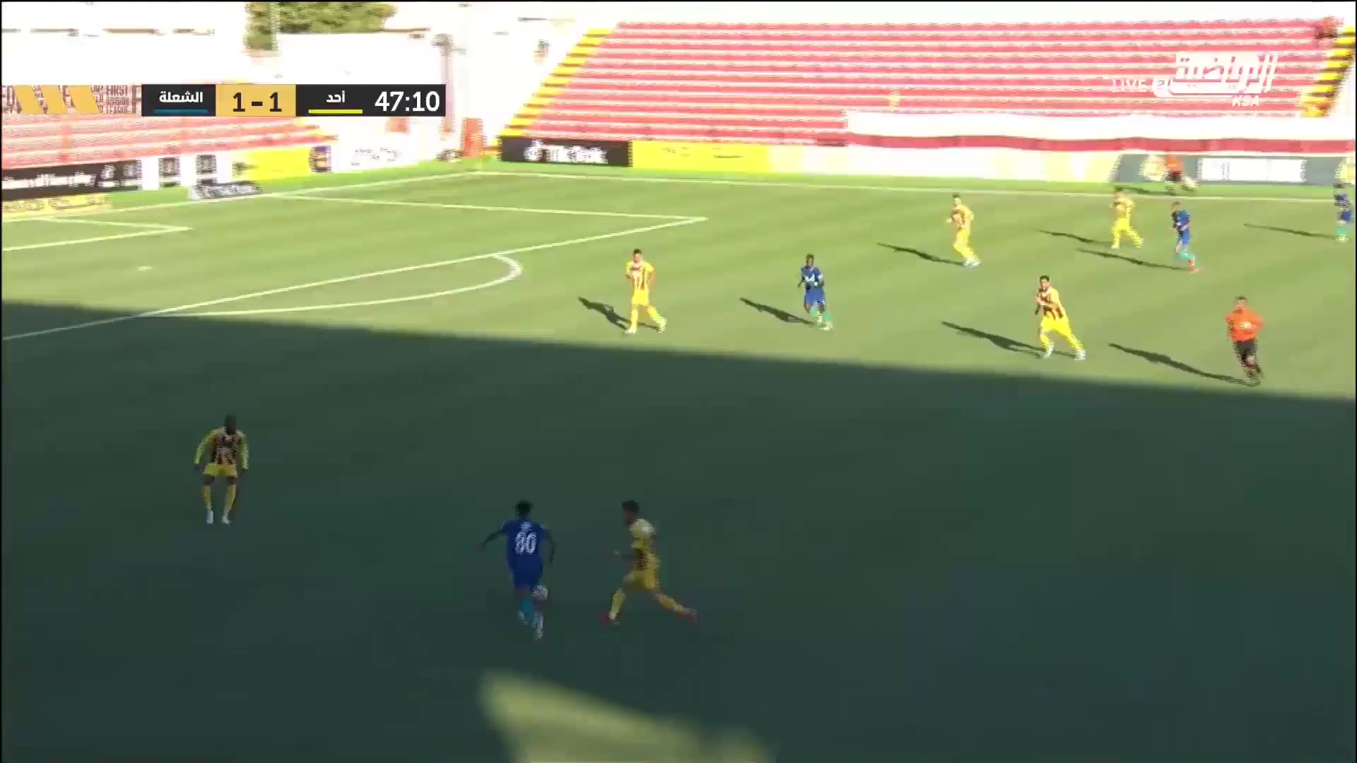 KSA D1 Ohod Medina Vs Al-Shoalah Ovidy Karuru Goal in 45+ min, Score 1:2