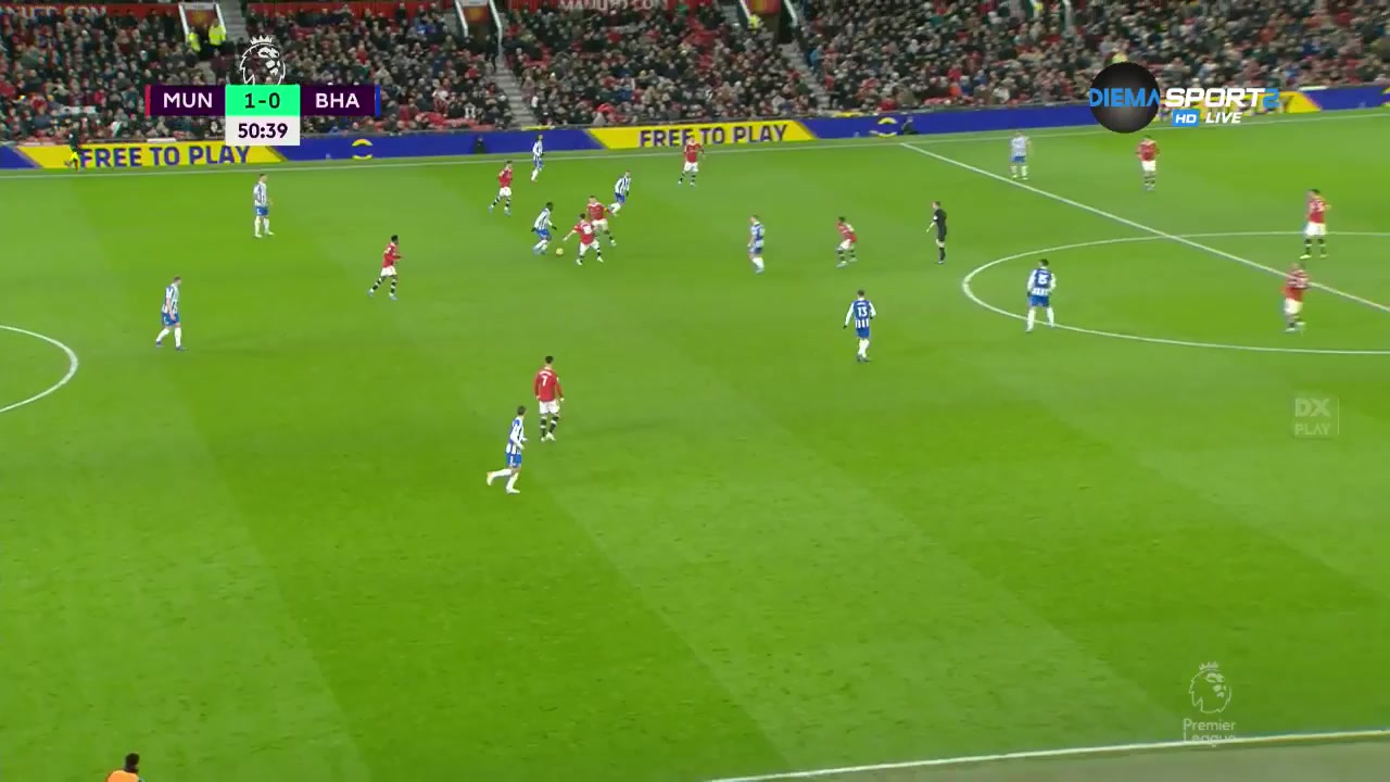 EPL Manchester United Vs Brighton Hove Albion Cristiano Ronaldo dos Santos Aveiro Goal in 50 min, Score 1:0