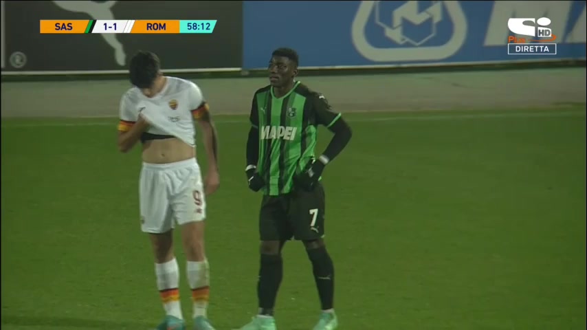 ITA YTHL Sassuolo U20 Vs AS Roma U20  Goal in 59 min, Score 1:2
