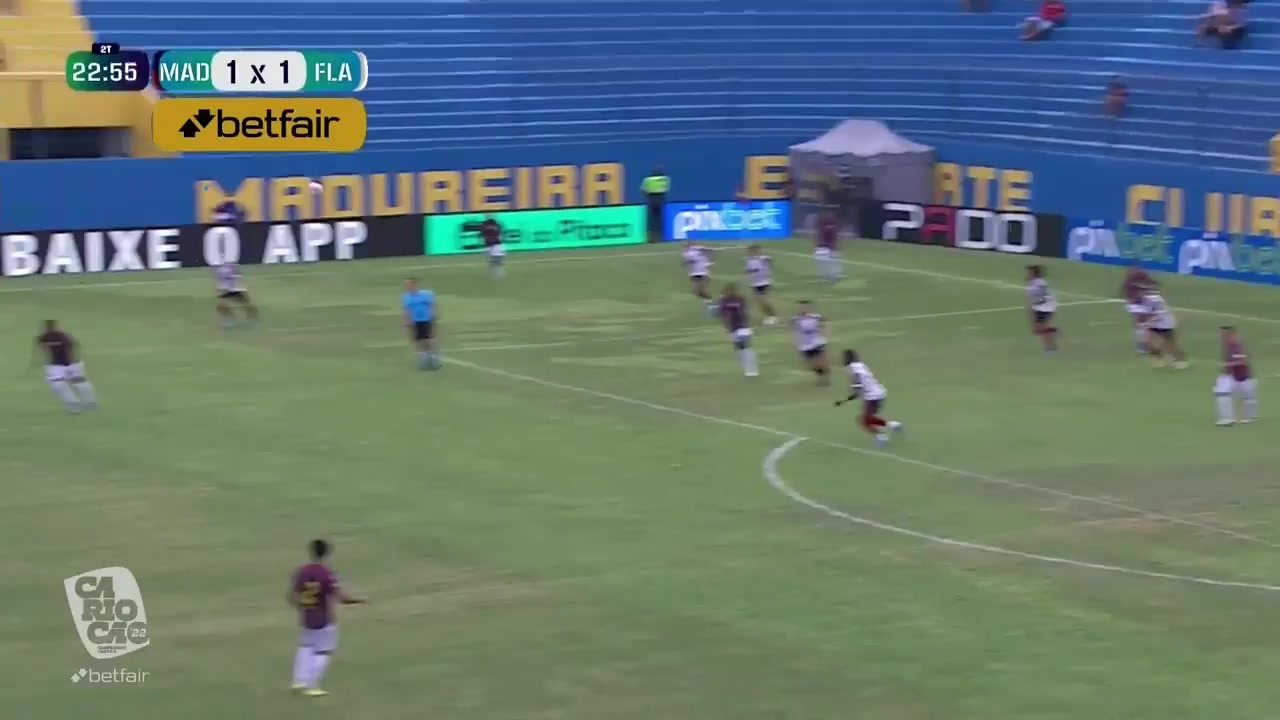 BRA RJ Madureira Vs Flamengo Willian Souza Arao da Silva Goal in 71 min, Score 1:2