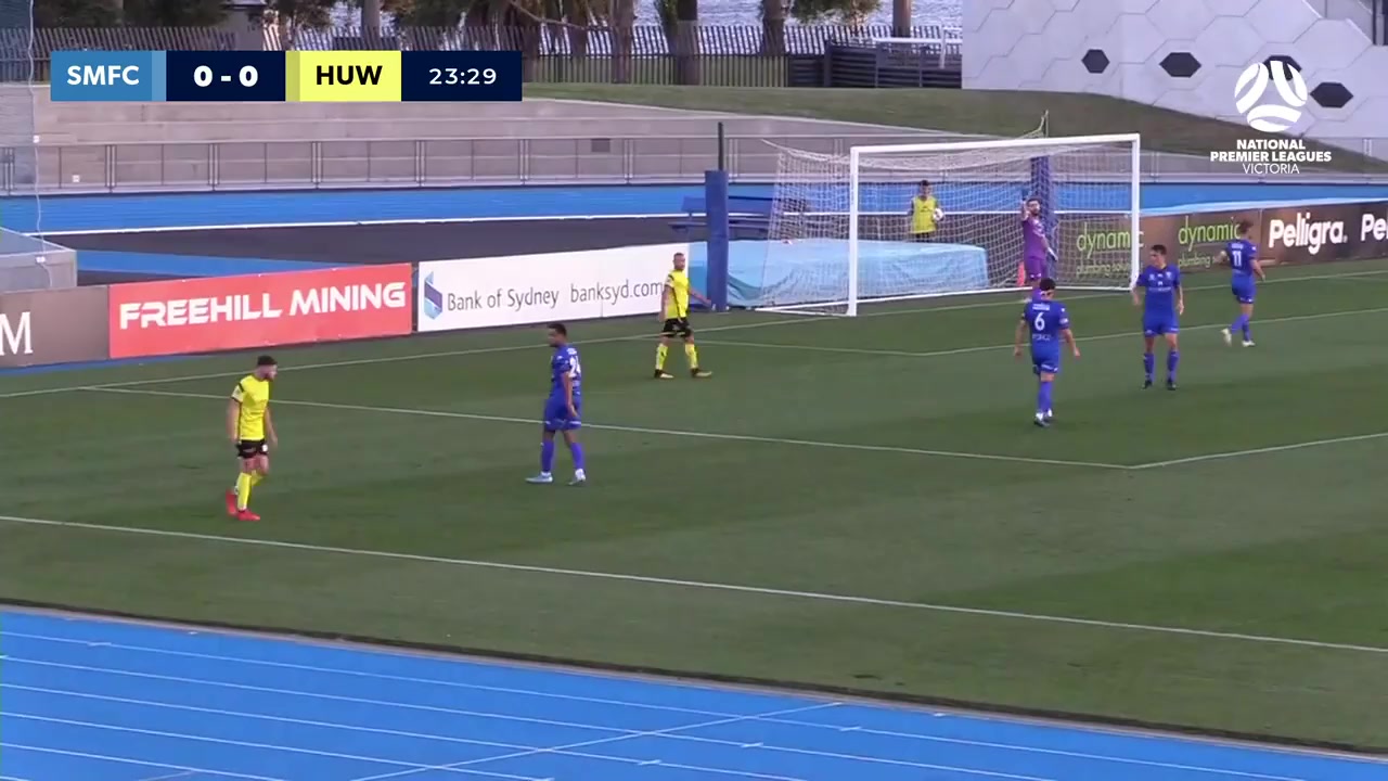 AUS VPL South Melbourne Vs Heidelberg United 23 ทำประตู  ประตู, ทำคะแนน 1:0