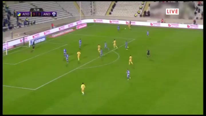 CYP D1 APOEL Nicosia Vs Anorthosis Famagusta FC Andreas Chrysostomou Goal in 72 min, Score 0:2