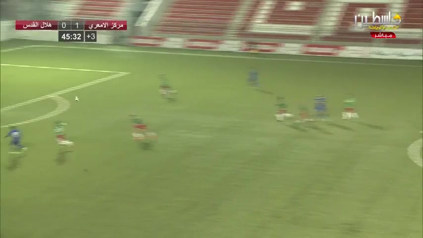 PALL Shabab Al-Amaari Vs Hilal AL Quds  Goal in 45+ min, Score 1:1