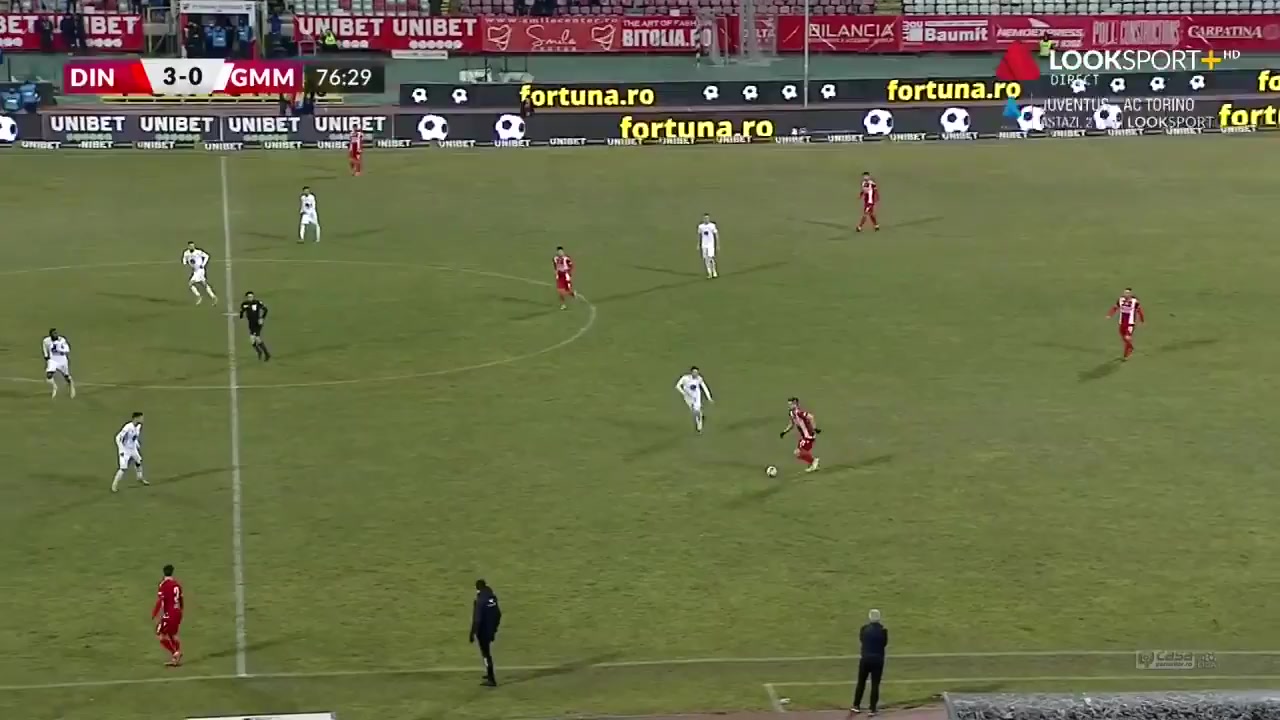 ROM D1 Dinamo Bucuresti Vs Gaz Metan Medias Gabriel Torje Goal in 77 min, Score 4:0