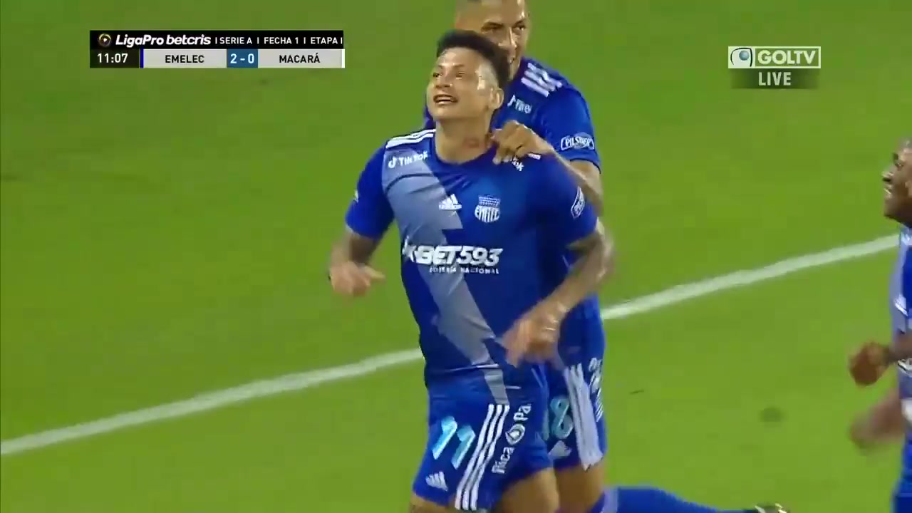 ECU D1 Club Sport Emelec Vs Macara Alexis Zapata Alvarez Goal in 10 min, Score 2:0