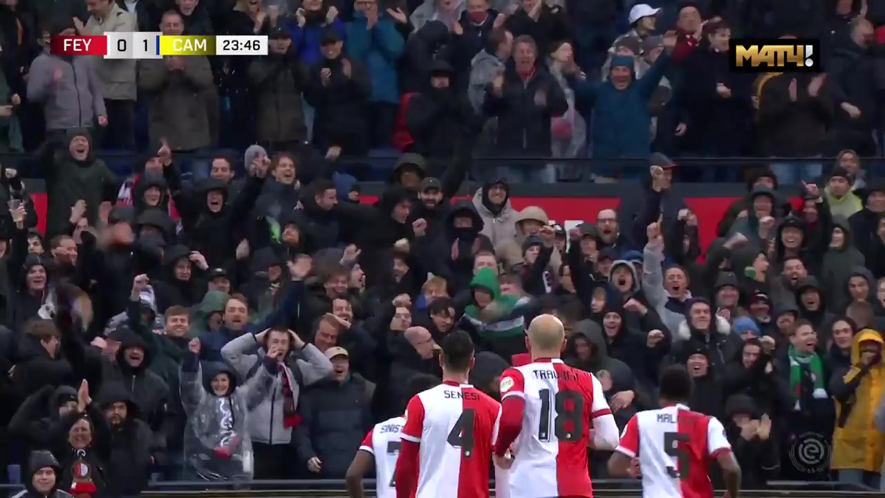 HOL D1 Feyenoord Vs SC Cambuur 23 phút Luis SinisterraVào, ghi bàn 1:1