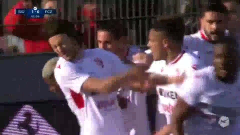 SUI Sl FC Sion Vs FC Zurich 62 phút Wesley David de Oliveira AndradeVào, ghi bàn 1:0