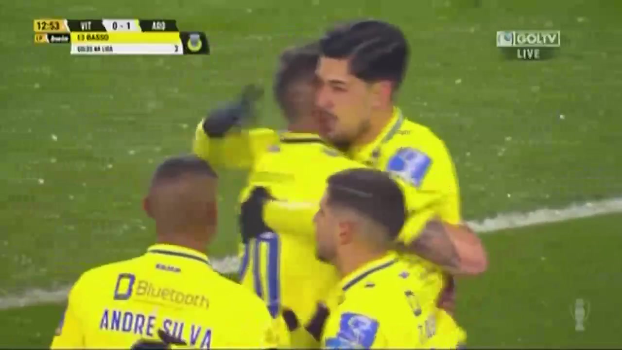 POR D1 Vitoria Guimaraes Vs FC Arouca Joao Basso Goal in 12 min, Score 0:1