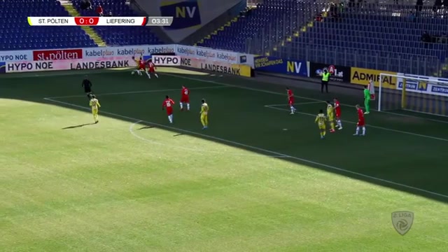 128 St.Polten Vs FC Liefering 4 skor gol Daniel Schutz, skor 1:0