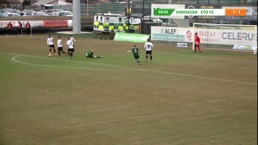 HUN D2E SOROKSAR Vs Gyori ETO Kiss Goal in 72 min, Score 2:2