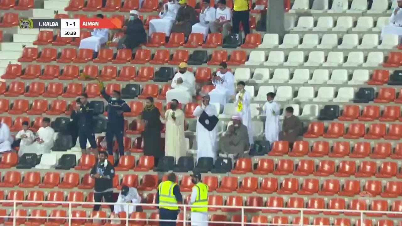 UAE LP Ajman Vs Ittihad Kalba Peniel Mlapa Goal in 52 min, Score 1:1