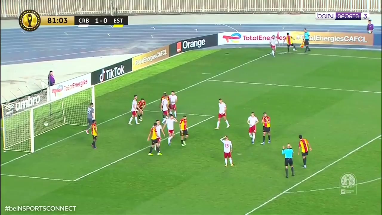 CAF CL CR Belouizdad Vs Esperance Sportive de Tunis  Goal in 81 min, Score 1:1