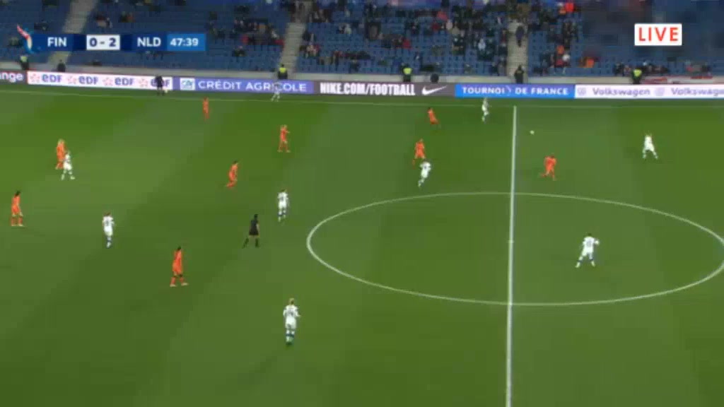 INT FRL Netherland (w) Vs Finland (w) Snoeijs K. Goal in 48 min, Score 3:0