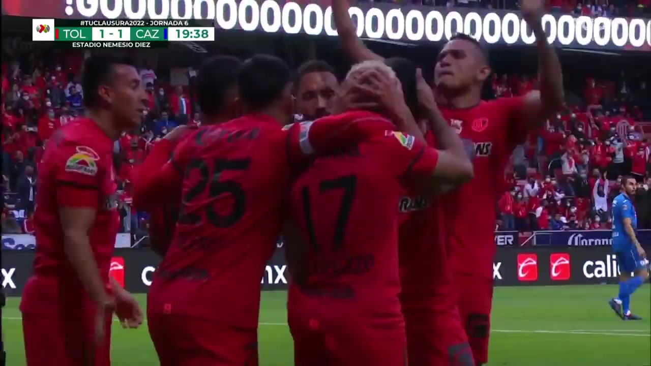 MEX D1 Toluca Vs CDSyC Cruz Azul 18 phút Camilo da Silva SanvezzoVào, ghi bàn 1:1