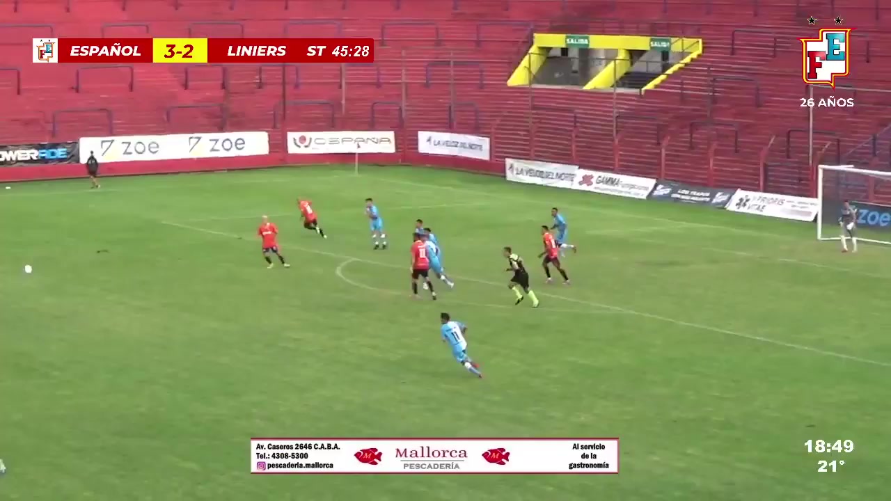 ACT  M Deportivo Espanol Vs Liniers 92 phút Vào, ghi bàn 4:2