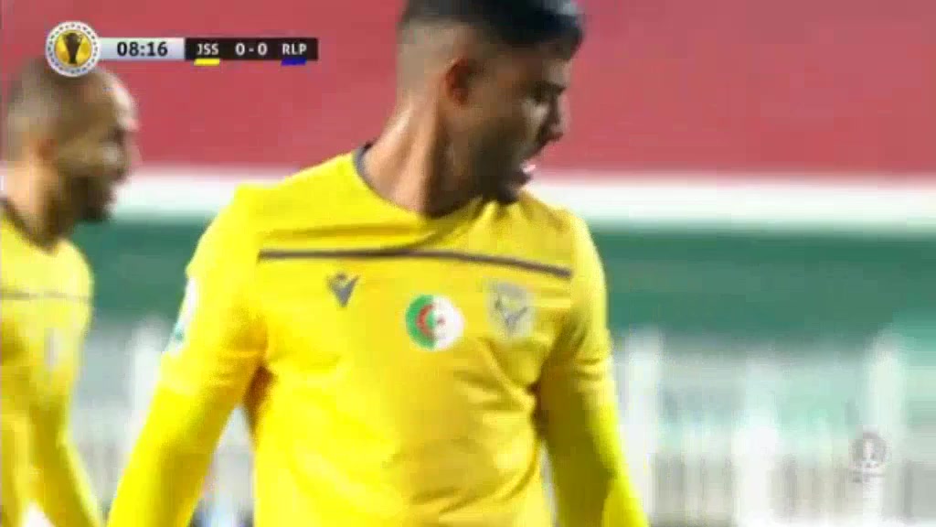 CAF Cup JS Saoura Vs Royal Leopards Belaïd Hamidi Goal in 8 min, Score 1:0