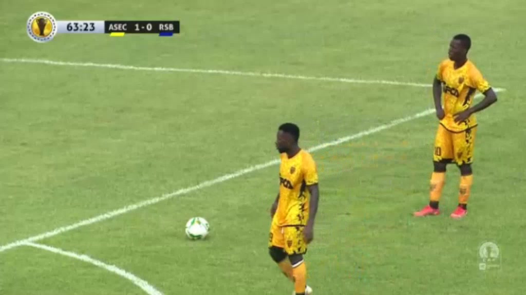 CAF Cup ASEC MIMOSAS Vs Renaissance Sportive de Berkane  Goal in 66 min, Score 2:0