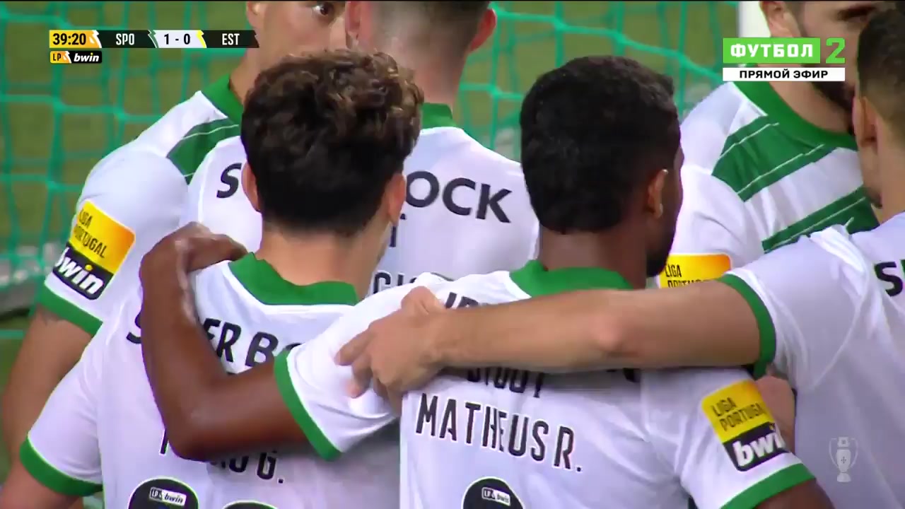 POR D1 Sporting CP Vs Estoril Pedro Goncalves Goal in 39 min, Score 1:0