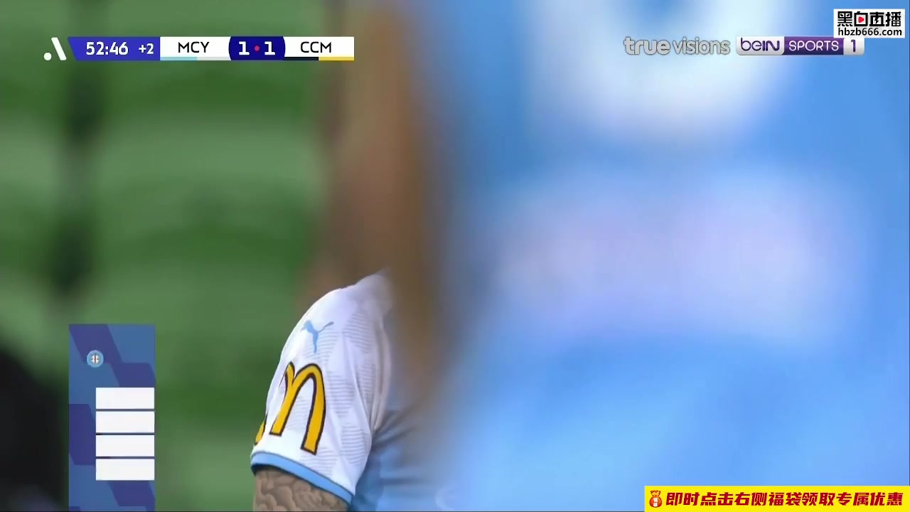 AUS D1 Melbourne City Vs Central Coast Mariners  Goal in 45+ min, Score 1:1