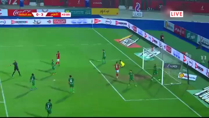 EGY D1 EL Ahly Vs Misr Elmaqasah Hussein El Shahat Goal in 42 min, Score 3:0