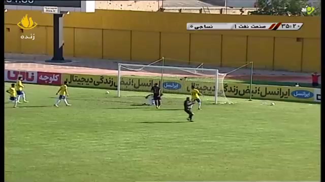 IRN PR Sanat-Naft Vs Nassaji Mazandaran Ayoub Kalantari Goal in 35 min, Score 1:1