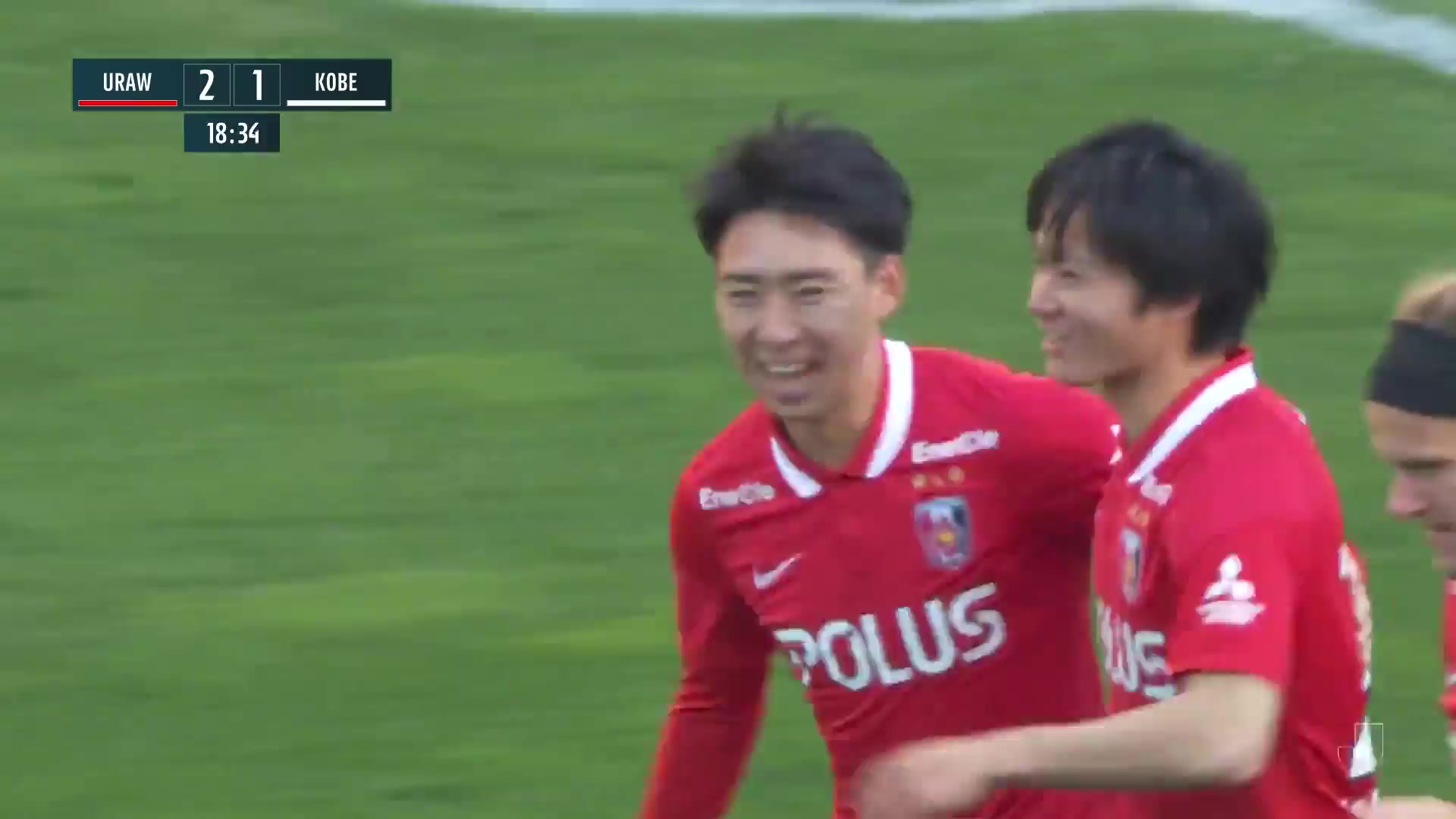 JPN D1 Urawa Red Diamonds Vs Vissel Kobe Kai Shibato Goal in 18 min, Score 2:1