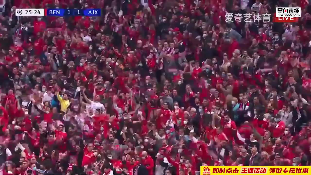 UEFA CL Benfica Vs AFC Ajax Sebastien Haller Goal in 24 min, Score 1:1