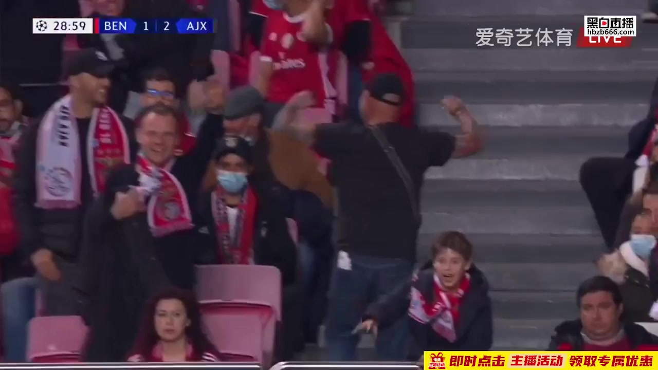 UEFA CL Benfica Vs AFC Ajax Sebastien Haller Goal in 28 min, Score 1:2