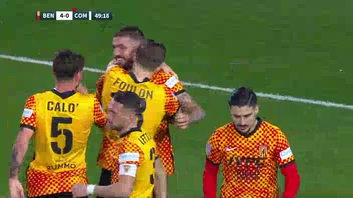 ITA D2 Benevento Vs Como Francesco Forte Goal in 49 min, Score 4:0