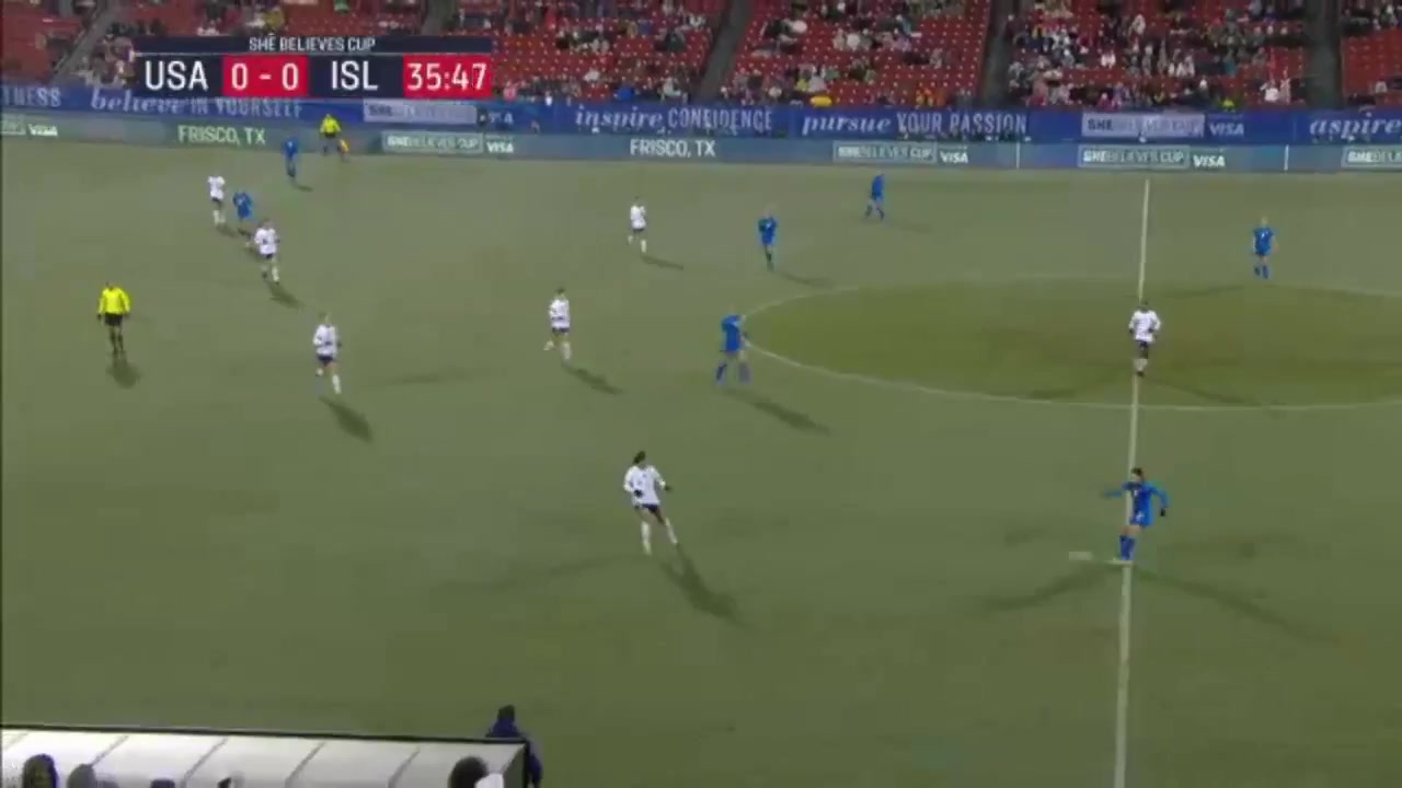 INT FRL USA (w) Vs Iceland (w) Catarina Macario Goal in 36 min, Score 1:0